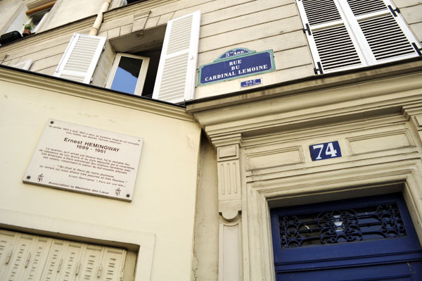 パリ文学スポット：ヘミングウェイの最初のアパルトマン